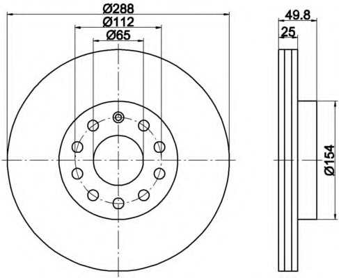Disc frana 8DD 355 109-571 HELLA - Disc frana Disc frana 8DD 355 109-571 HELLA - Disc frana
