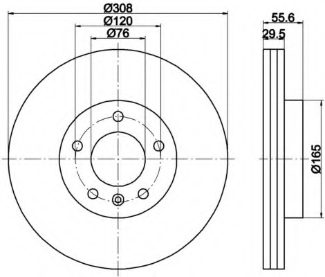 Disc frana 8DD 355 109-651 HELLA - Frana disc Disc frana 8DD 355 109-651 HELLA - Frana disc