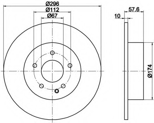 Disc frana 8DD 355 110-091 HELLA - Frana disc Disc frana 8DD 355 110-091 HELLA - Frana disc