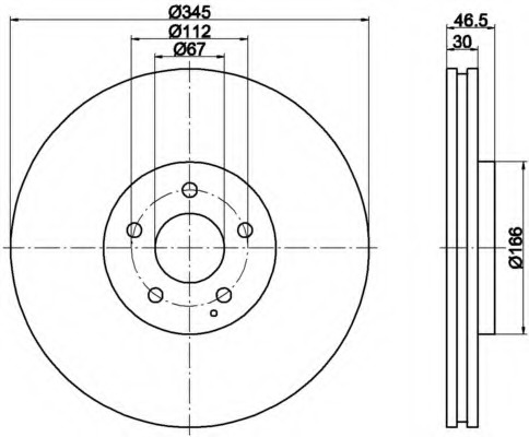 Disc frana 8DD 355 110-131 HELLA - Disc frana Disc frana 8DD 355 110-131 HELLA - Disc frana