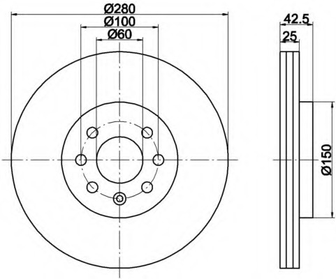 Disc frana 8DD 355 110-241 HELLA - Frana disc
