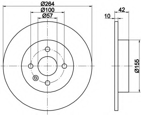 Disc frana 8DD 355 110-271 HELLA - Frana disc