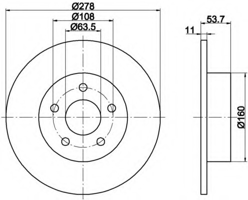 Disc frana 8DD 355 110-291 HELLA - Frana disc Disc frana 8DD 355 110-291 HELLA - Frana disc