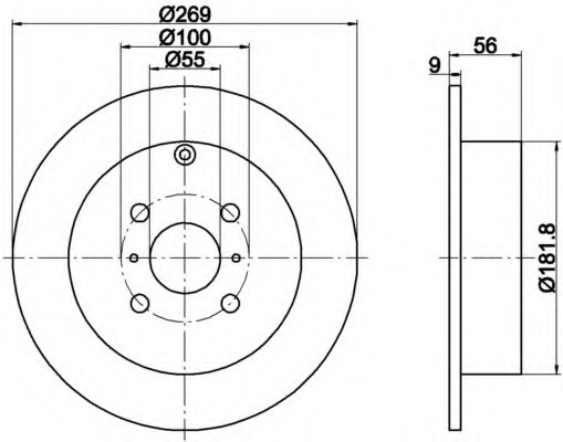 Disc frana 8DD 355 110-491 HELLA - Disc frana Disc frana 8DD 355 110-491 HELLA - Disc frana