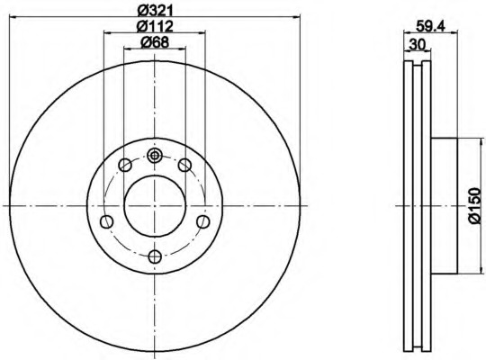Disc frana 8DD 355 111-141 HELLA - Disc frana Disc frana 8DD 355 111-141 HELLA - Disc frana