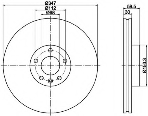 Disc frana 8DD 355 111-151 HELLA - Disc frana Disc frana 8DD 355 111-151 HELLA - Disc frana