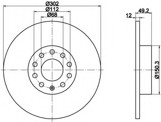 Disc frana 8DD 355 111-171 HELLA - Disc frana Disc frana 8DD 355 111-171 HELLA - Disc frana