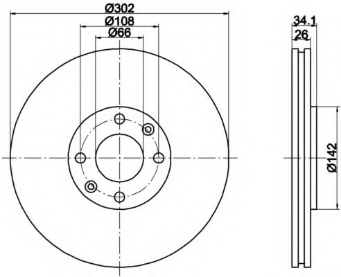 Disc frana 8DD 355 111-311 HELLA - Disc frana