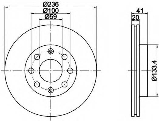 Disc frana 8DD 355 111-341 HELLA - Frana disc