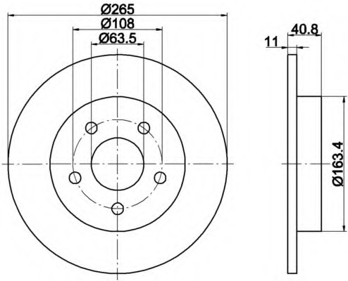 Disc frana 8DD 355 111-371 HELLA - Frana disc