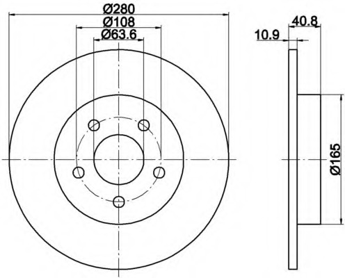 Disc frana 8DD 355 111-391 HELLA - Frana disc Disc frana 8DD 355 111-391 HELLA - Frana disc