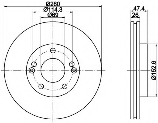 Disc frana 8DD 355 111-411 HELLA - Disc frana Disc frana 8DD 355 111-411 HELLA - Disc frana