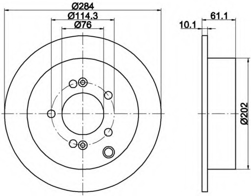 Disc frana 8DD 355 111-421 HELLA - Frana disc Disc frana 8DD 355 111-421 HELLA - Frana disc