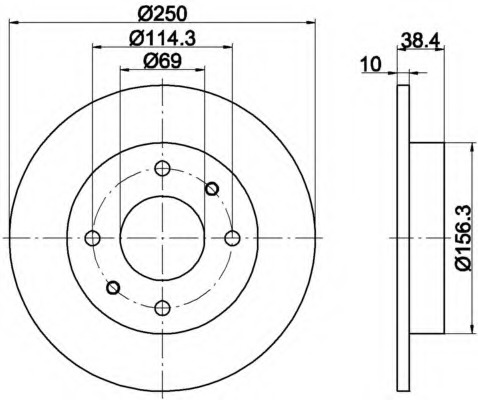 Disc frana 8DD 355 111-521 HELLA - Disc frana