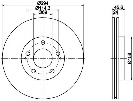 Disc frana 8DD 355 111-561 HELLA - Frana disc