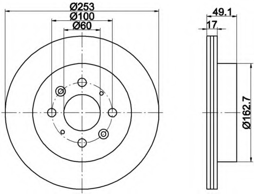 Disc frana 8DD 355 111-581 HELLA - Frana disc
