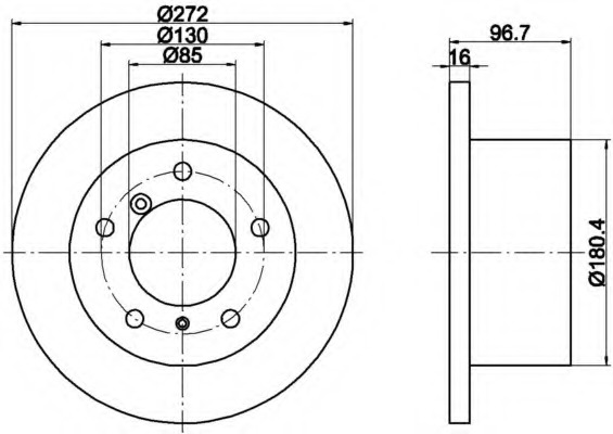 Disc frana 8DD 355 111-891 HELLA - Frana disc Disc frana 8DD 355 111-891 HELLA - Frana disc