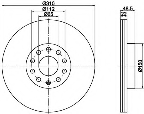 Disc frana 8DD 355 112-121 HELLA - Disc frana Disc frana 8DD 355 112-121 HELLA - Disc frana