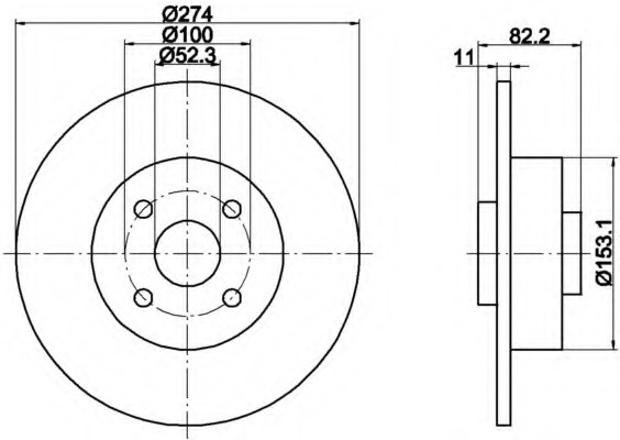 Disc frana 8DD 355 112-201 HELLA - Disc frana