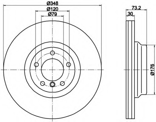 Disc frana 8DD 355 113-521 HELLA - Disc frana
