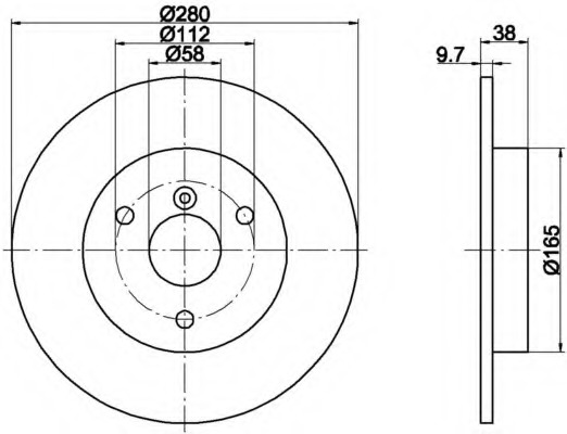 Disc frana 8DD 355 113-551 HELLA - Frana disc