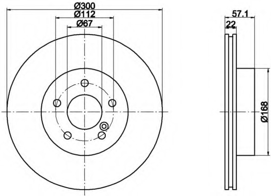 Disc frana 8DD 355 114-251 HELLA - Frana disc Disc frana 8DD 355 114-251 HELLA - Frana disc