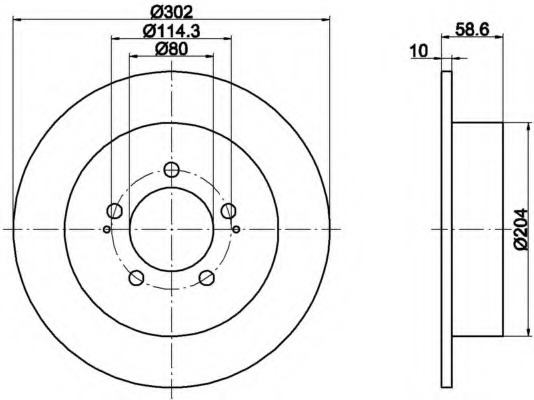 Disc frana 8DD 355 114-561 HELLA - Frana disc