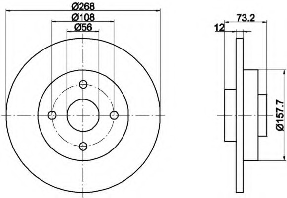 Disc frana 8DD 355 114-741 HELLA - Frana disc Disc frana 8DD 355 114-741 HELLA - Frana disc