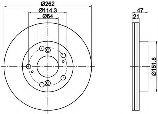 Disc frana 8DD 355 115-341 HELLA - Disc frana
