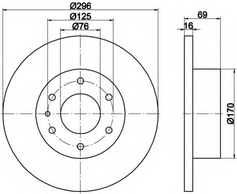 Disc frana 8DD 355 115-511 HELLA - Disc frana Disc frana 8DD 355 115-511 HELLA - Disc frana