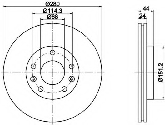 Disc frana 8DD 355 116-151 HELLA - Disc frana Disc frana 8DD 355 116-151 HELLA - Disc frana