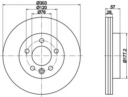 Disc frana 8DD 355 117-151 HELLA - Frana disc