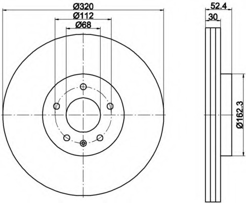Disc frana 8DD 355 117-191 HELLA - Disc frana