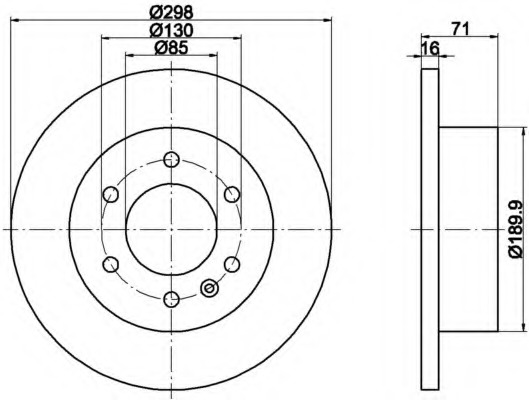 Disc frana 8DD 355 117-641 HELLA - Disc frana