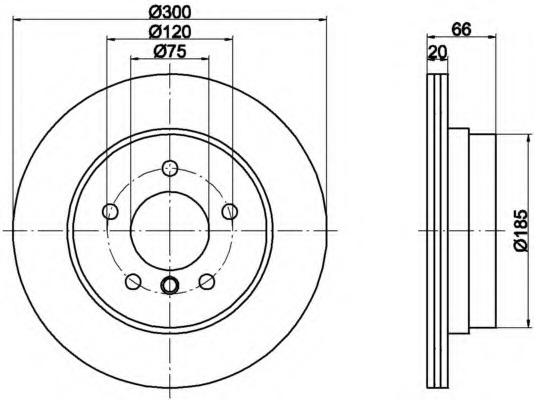 Disc frana 8DD 355 117-831 HELLA - Frana disc