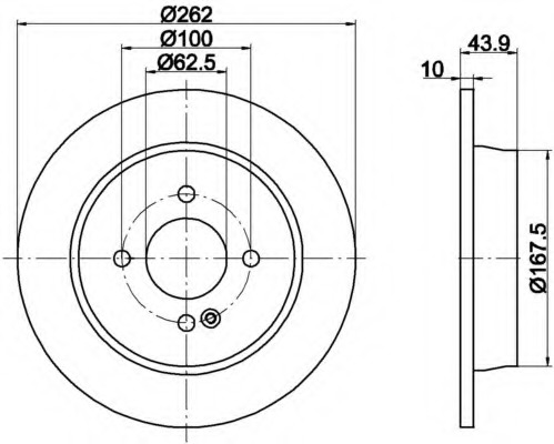 Disc frana 8DD 355 118-501 HELLA - Disc frana