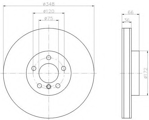 Disc frana 8DD 355 119-271 HELLA - Frana disc Disc frana 8DD 355 119-271 HELLA - Frana disc