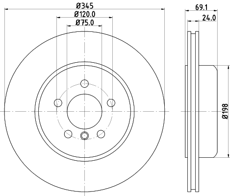 Disc frana 8DD 355 119-281 HELLA - Frana disc Disc frana 8DD 355 119-281 HELLA - Frana disc