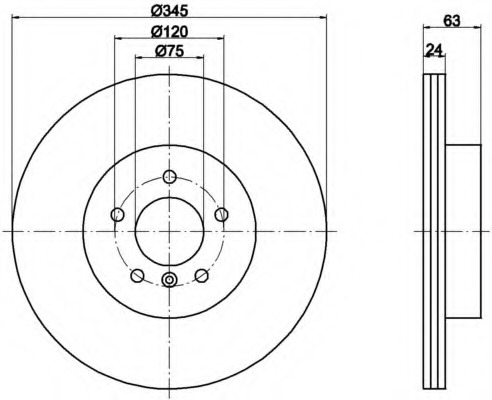 Disc frana 8DD 355 119-341 HELLA - Frana disc Disc frana 8DD 355 119-341 HELLA - Frana disc