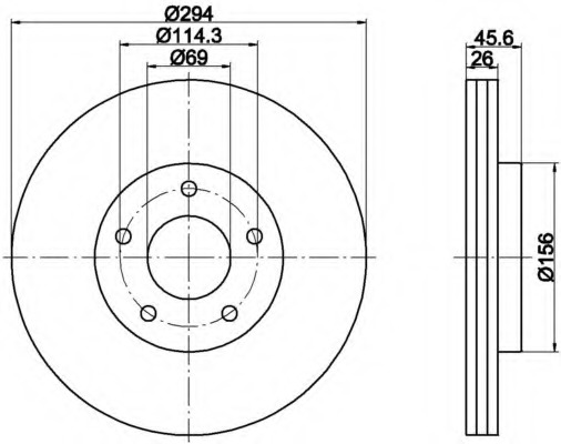 Disc frana 8DD 355 119-621 HELLA - Disc frana