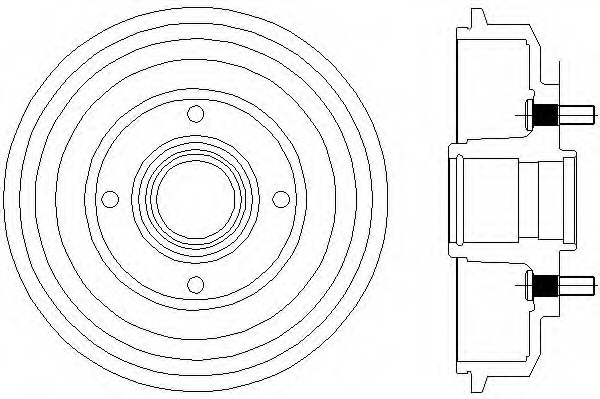 Tambur frana 8DT 355 300-261 HELLA - Tambur frana