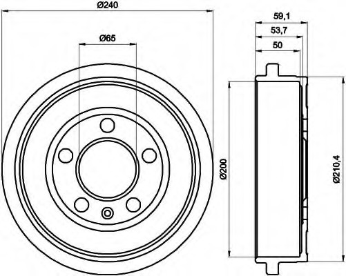 Tambur frana 8DT 355 300-371 HELLA - Tambur frana Tambur frana 8DT 355 300-371 HELLA - Tambur frana