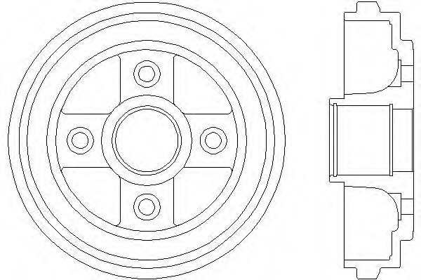 Tambur frana 8DT 355 300-381 HELLA - Frana tambur