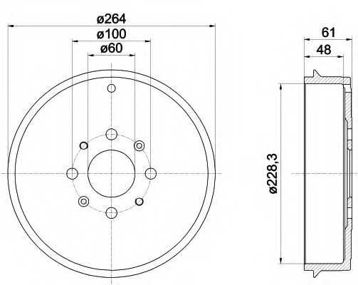 Tambur frana 8DT 355 300-651 HELLA - Tambur frana Tambur frana 8DT 355 300-651 HELLA - Tambur frana