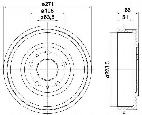 Tambur frana 8DT 355 300-661 HELLA - Tambur frana Tambur frana 8DT 355 300-661 HELLA - Tambur frana