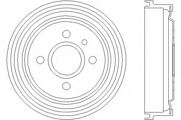Tambur frana 8DT 355 301-181 HELLA - Tambur frana
