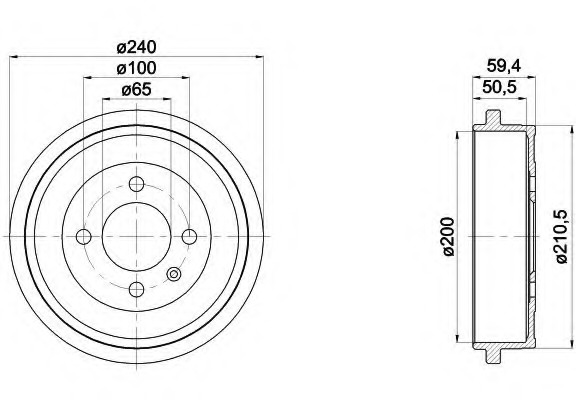 Tambur frana 8DT 355 301-571 HELLA - Tambur frana Tambur frana 8DT 355 301-571 HELLA - Tambur frana