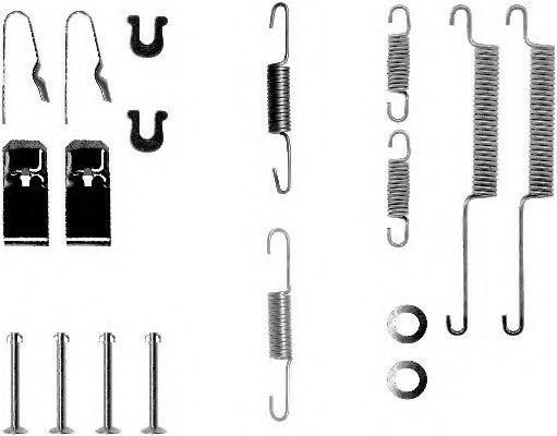 Set accesorii, sabot de frana 8DZ 355 200-081 HELLA - Frana tambur