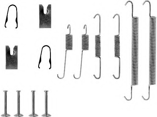 Set accesorii, sabot de frana 8DZ 355 200-471 HELLA - Frana tambur Set accesorii, sabot de frana 8DZ 355 200-471 HELLA - Frana tambur