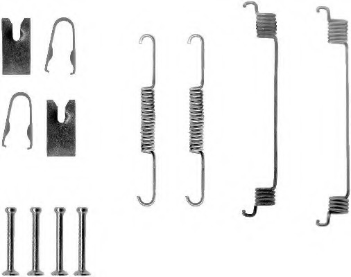 Set accesorii, sabot de frana 8DZ 355 200-571 HELLA - Frana tambur